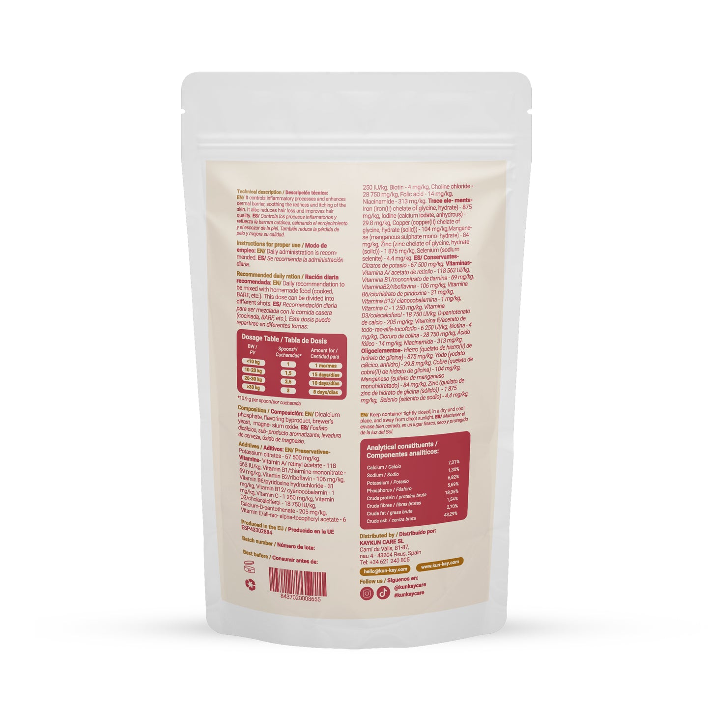 BARFmadekun Perros (150 g) Suplemento nutricional con Vitaminas y Minerales