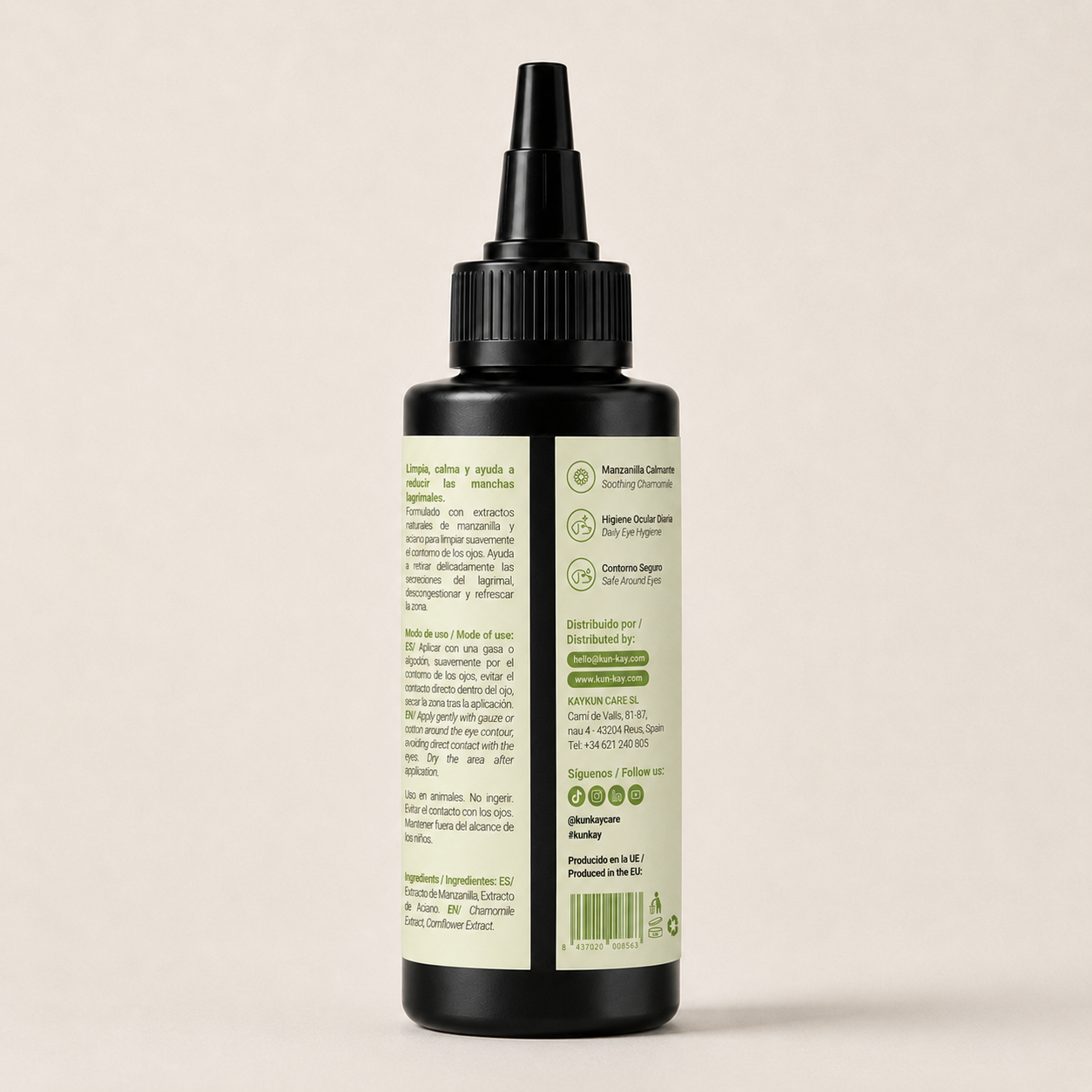 REMEI - Limpiador de Ojos con Manzanilla y Aciano para perros y gatos 125 ml