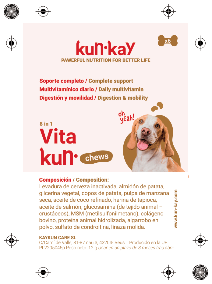 Vitakun MINI Chews Honden - Voedingssupplement met Vitaminen en Chondroprotectors