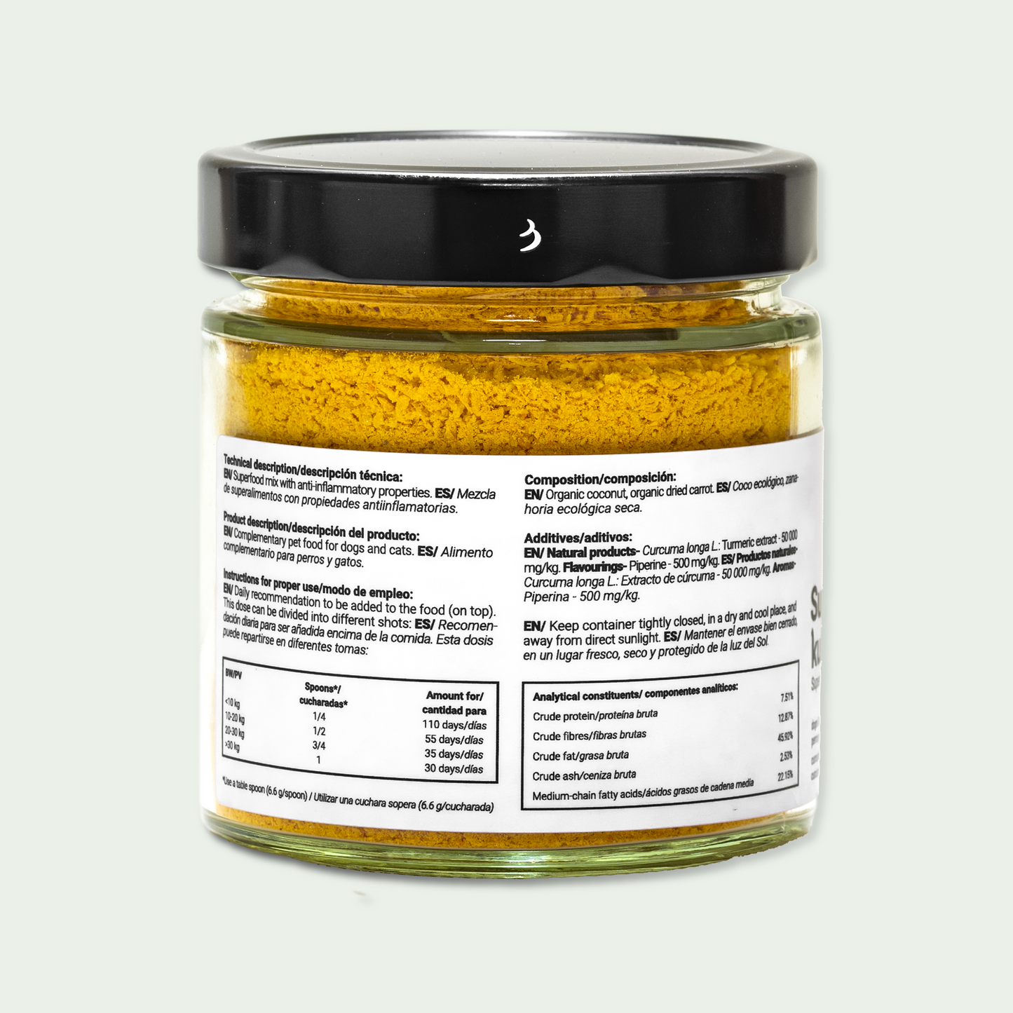 Superorangekun (Perros y Gatos - 180 g) Suplemento para la artritis, hepatitis, dermatitis