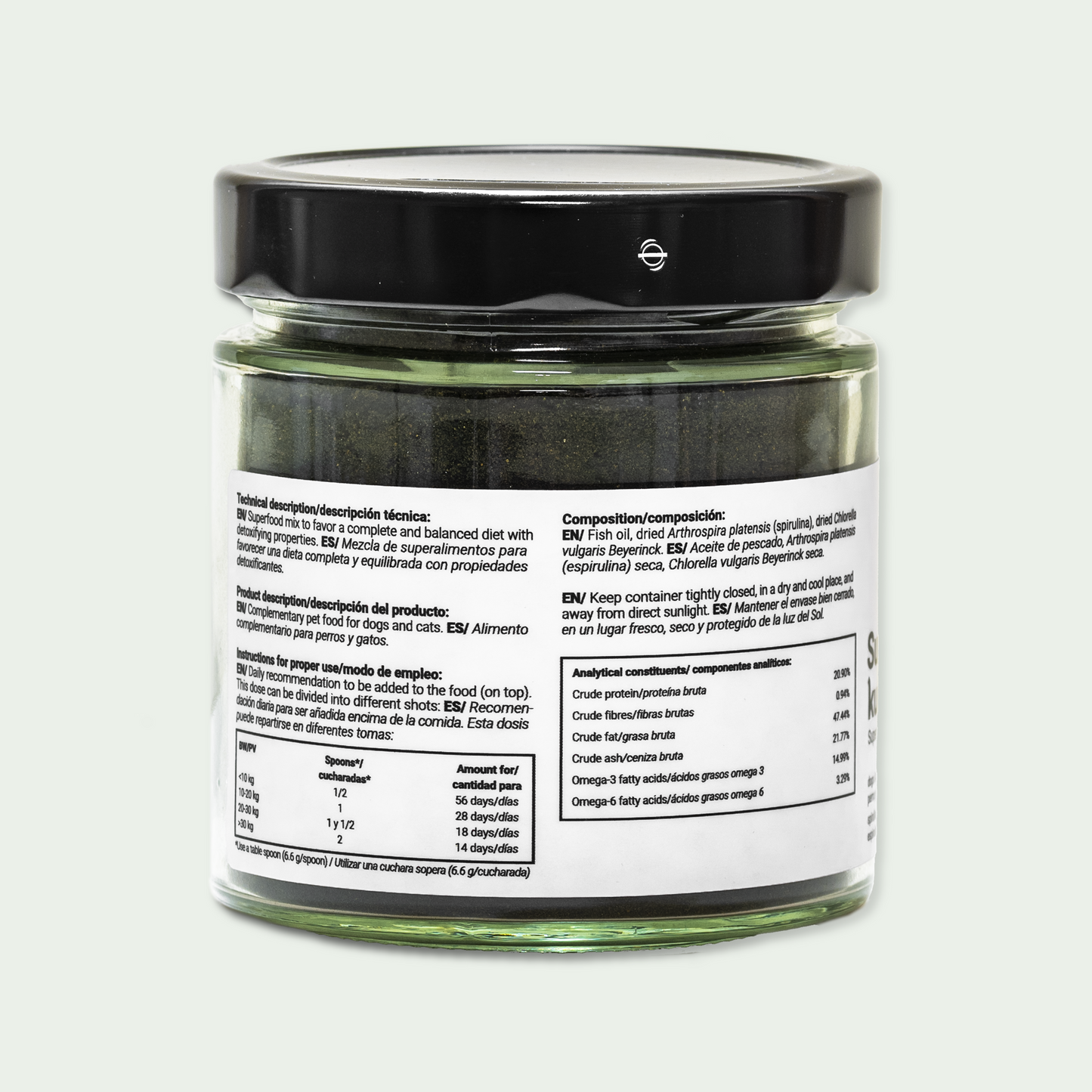 Supergreenkun (Perros y Gatos - 180 g) Suplemento Natural Detoxificante para perros y gatos