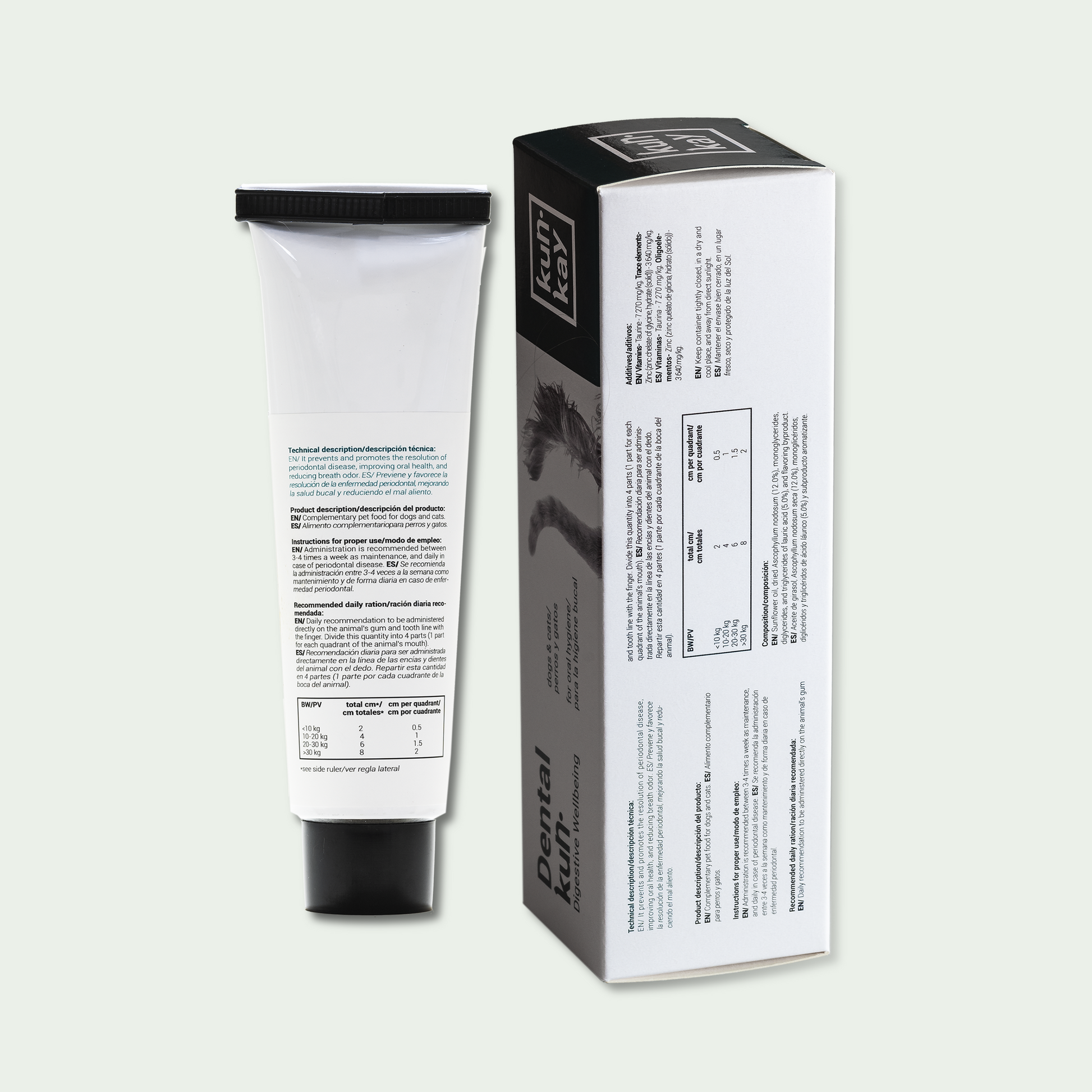 Suplemento natural para a limpeza oral de cães e gatos