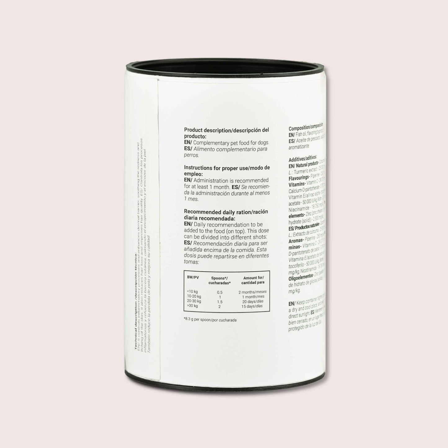 Suplement natural per a la pell i el pèl de gossos
