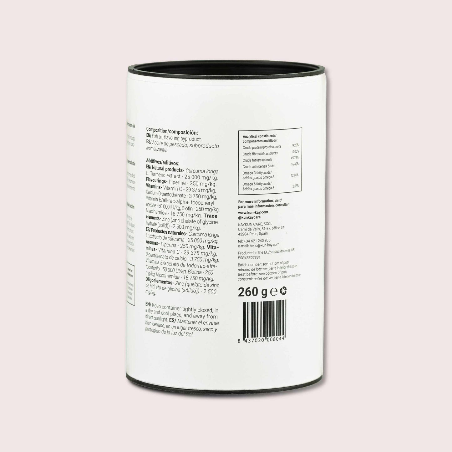 Suplement natural per a la pell i el pèl de gossos