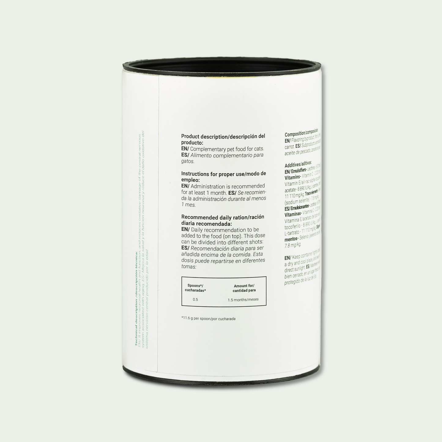 Suplement natural per a l'envelliment cerebral de gats