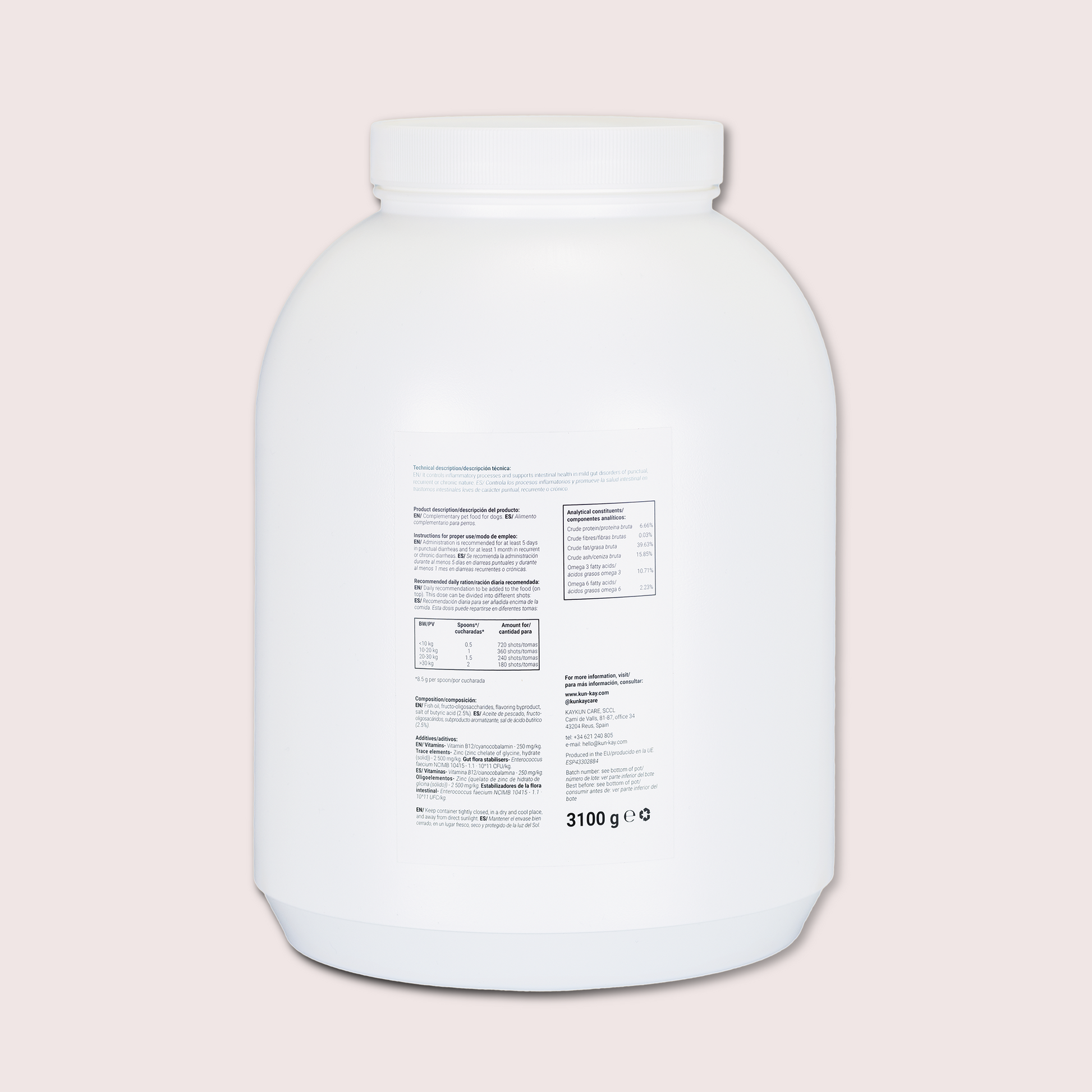 Supplément pour la diarrhée légère des chiens