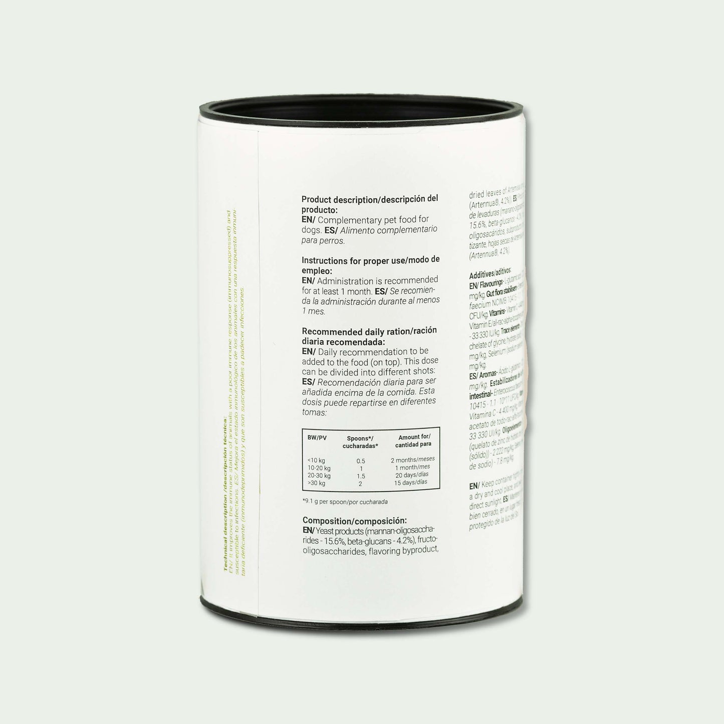 Natuurlijk supplement voor het immuunsysteem van honden