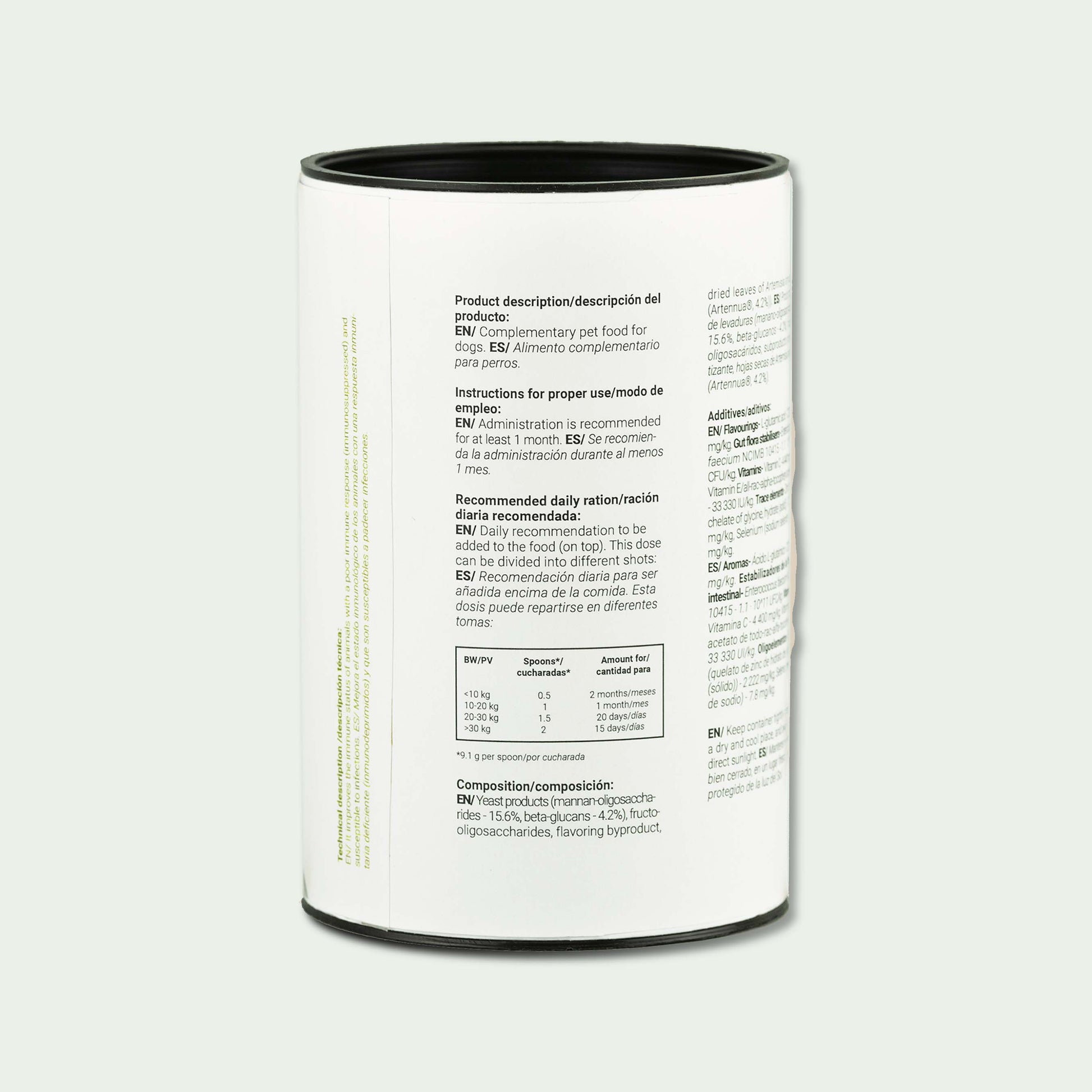Suplemento natural para o sistema imunitário de cães