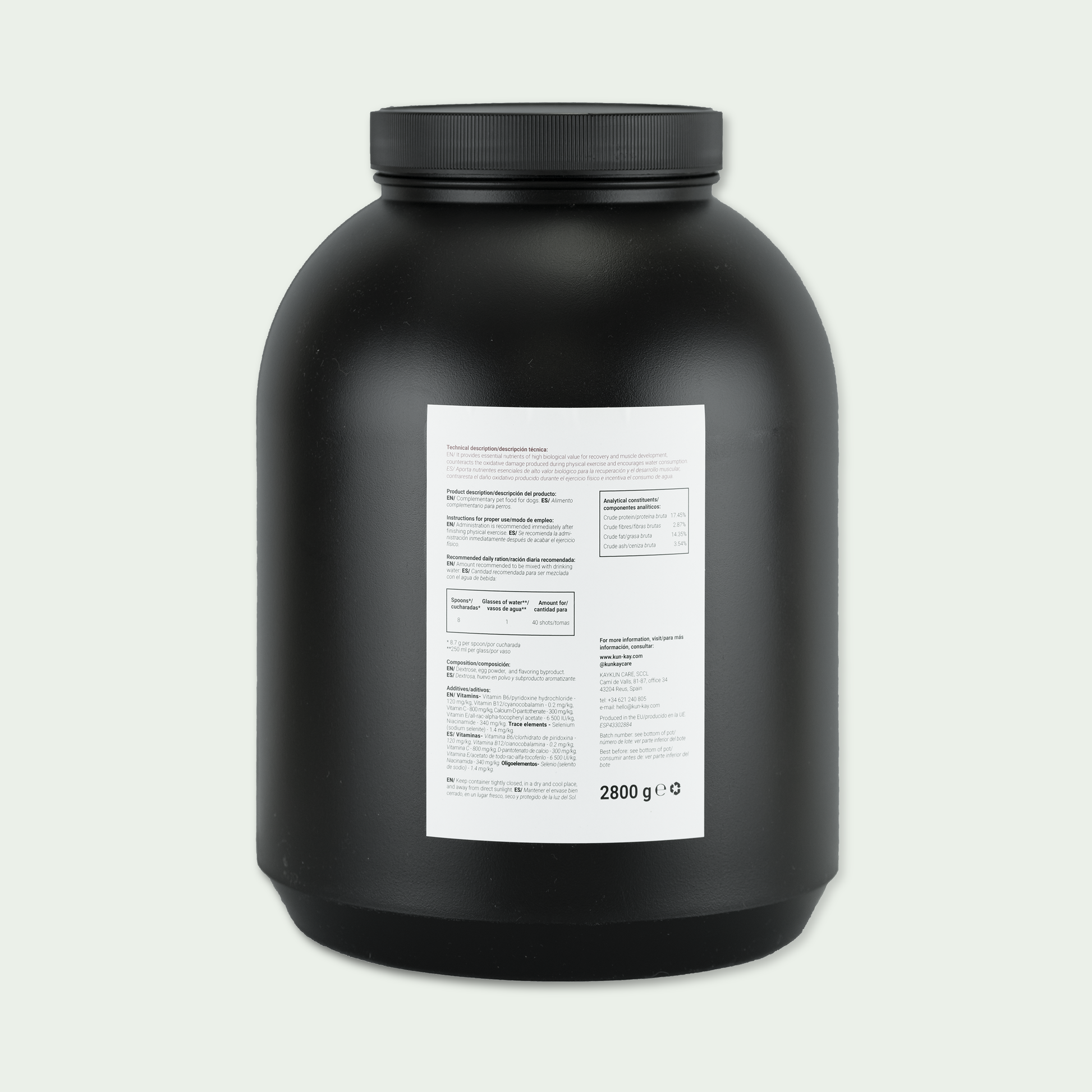 Supplément naturel pour la récupération après l'exercice physique chez les chiens