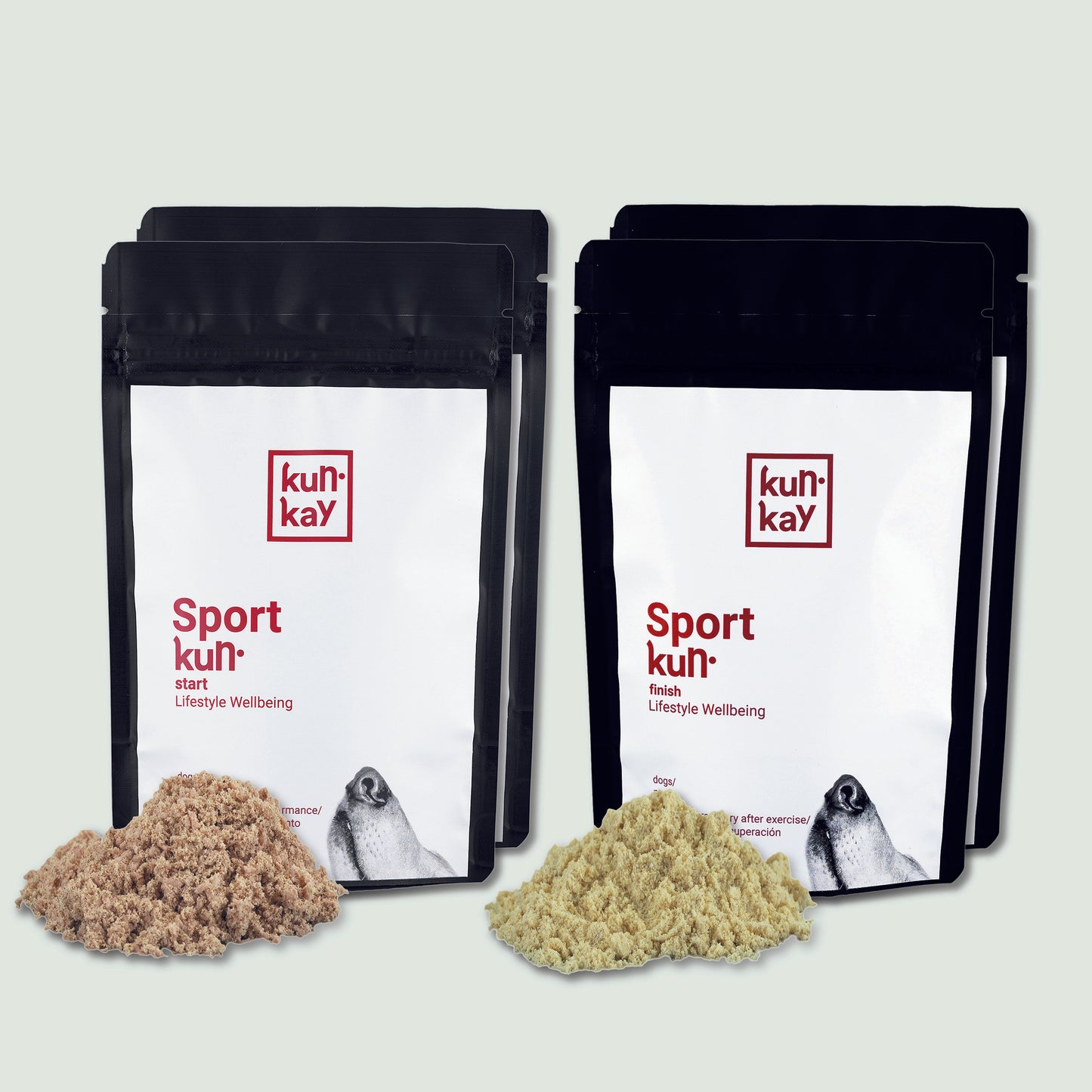 Natural supplement pack for dogs' physical activity