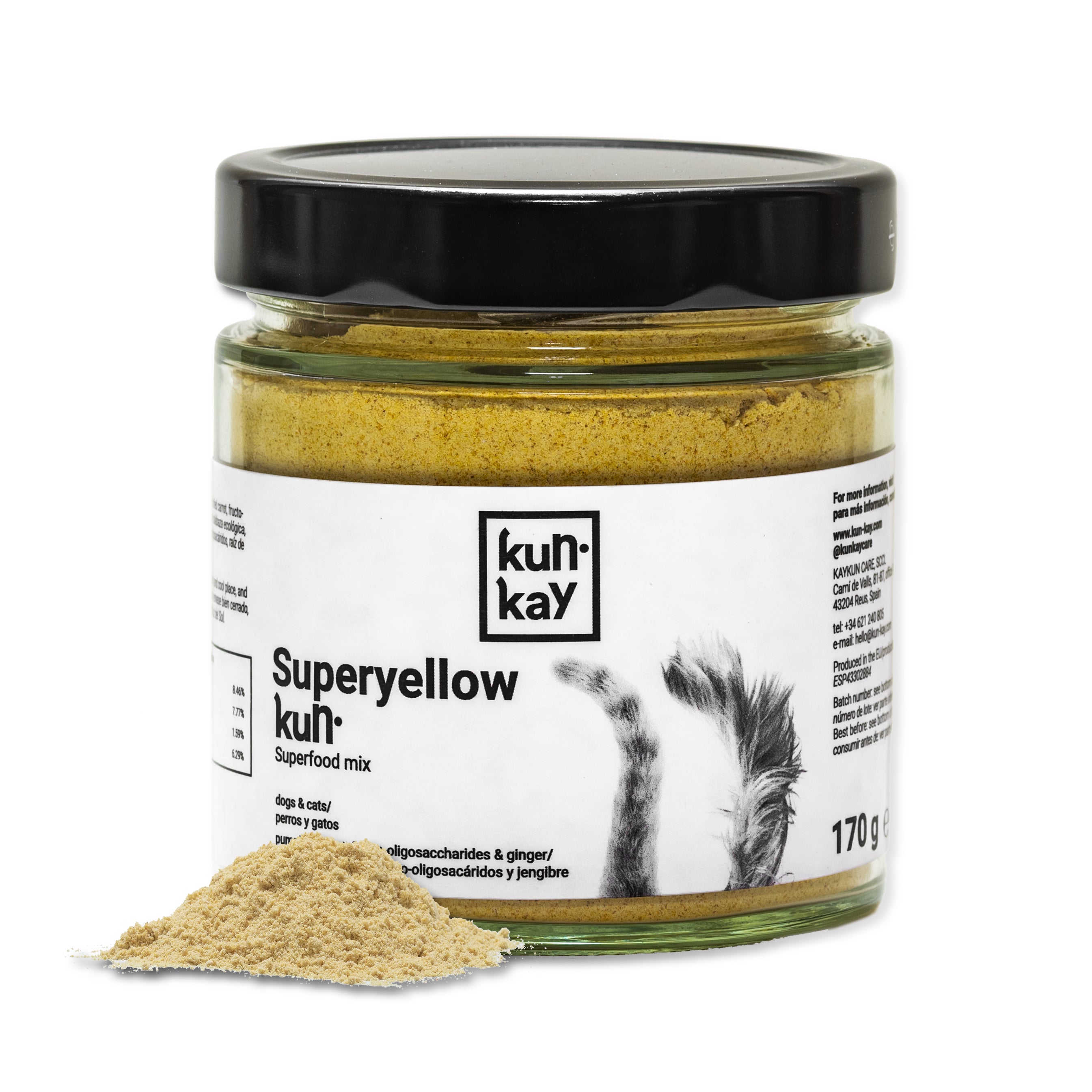 Superyellowkun (Honden en Katten - 170 g) Supplement voor de spijsvertering