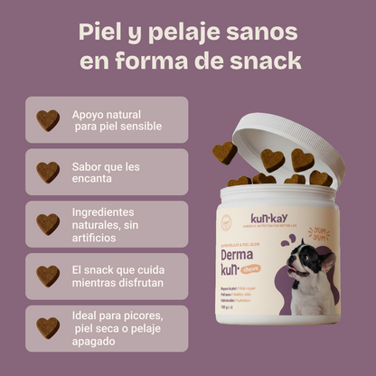 Dermakun Chews Perros - Suplemento para la salud de la Piel y el Pelo