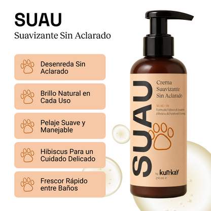 SUAU - Champú Suavizante Sin Aclarado Perros & Gatos