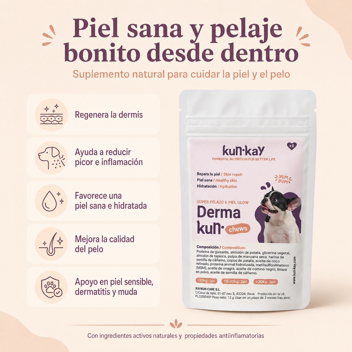 Immunokun Chews Gossos - Suplement per Millorar la Resposta Immunitària