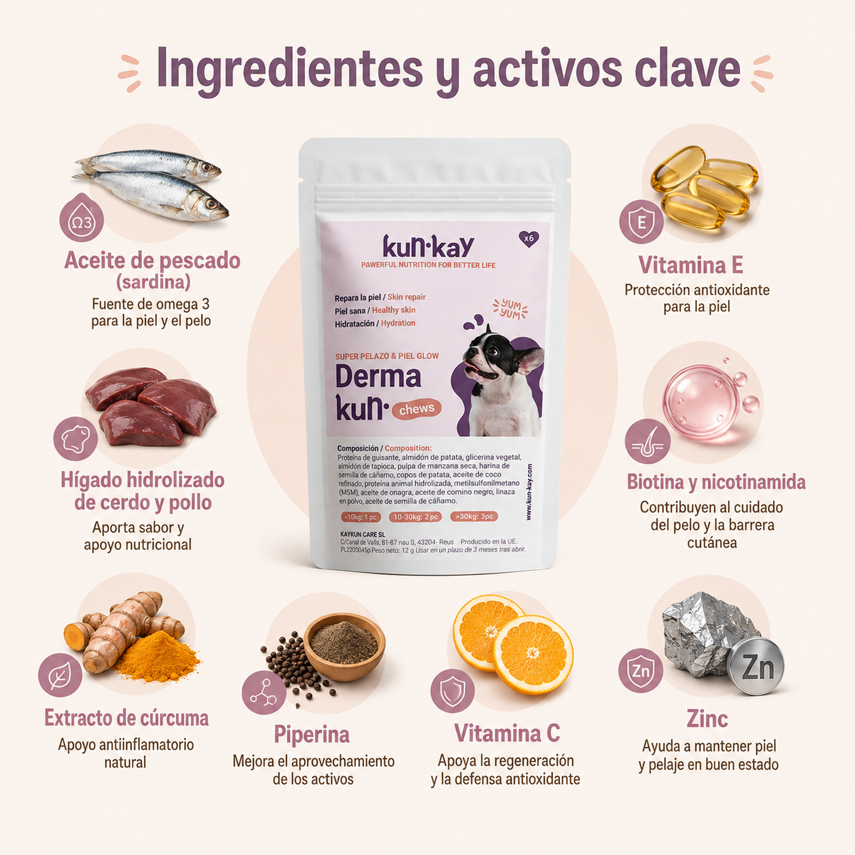Immunokun Chews Gossos - Suplement per Millorar la Resposta Immunitària
