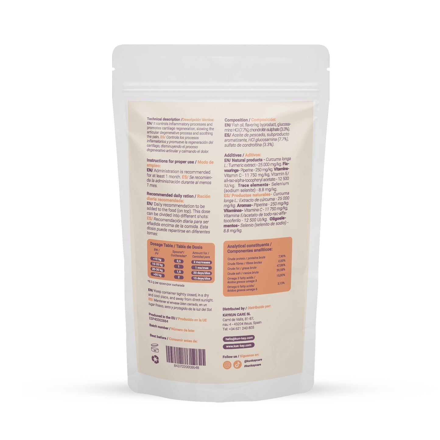 Arthrokun Chiens (260 g) Supplément pour la Santé Articulaire