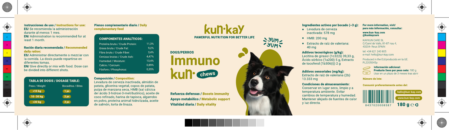 Immunokun Chews Hunde - Ergänzung zur Verbesserung der Immunantwort