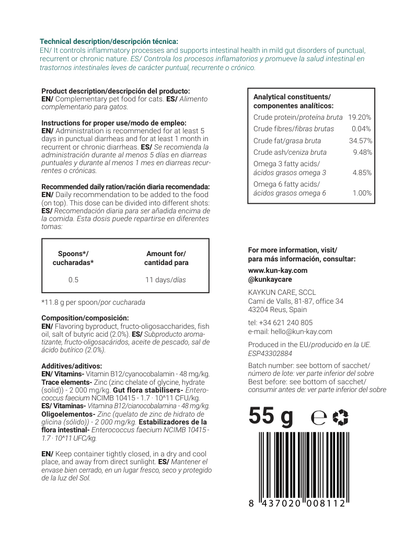 Enterokun Mild Chats (55gr) Supplément pour la diarrhée légère