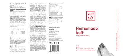 Homemadekun Hunde (260 g) Nahrungsergänzungsmittel mit Vitaminen und Mineralien