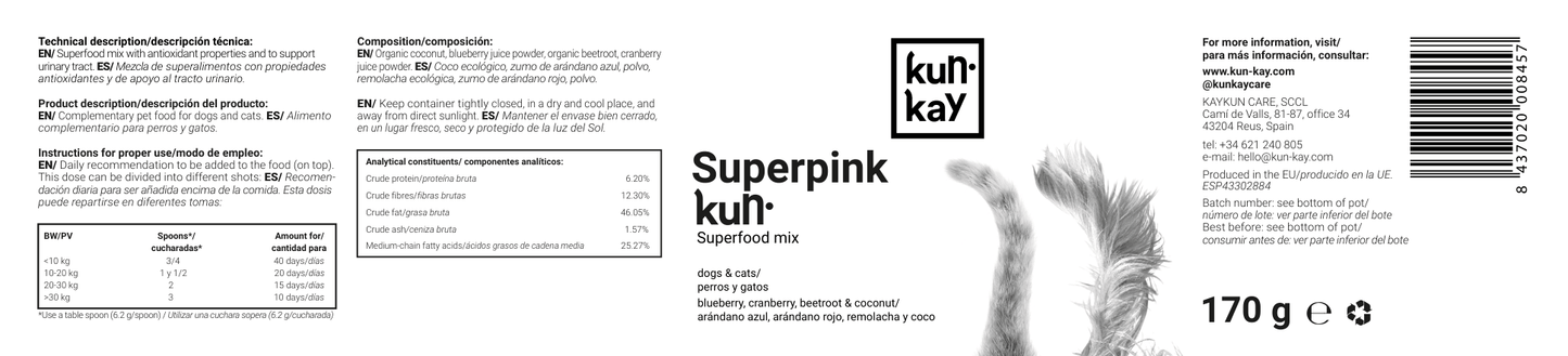 Superpinkkun (Cães e Gatos - 170 g) Suplemento para o trato urinário
