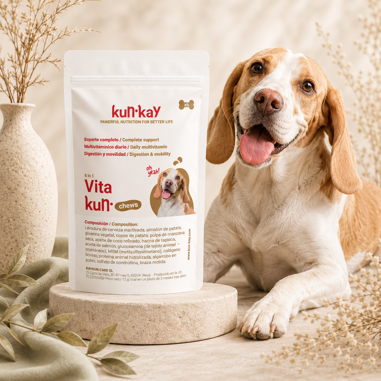 Vitakun MINI Chews Honden - Voedingssupplement met Vitaminen en Chondroprotectors