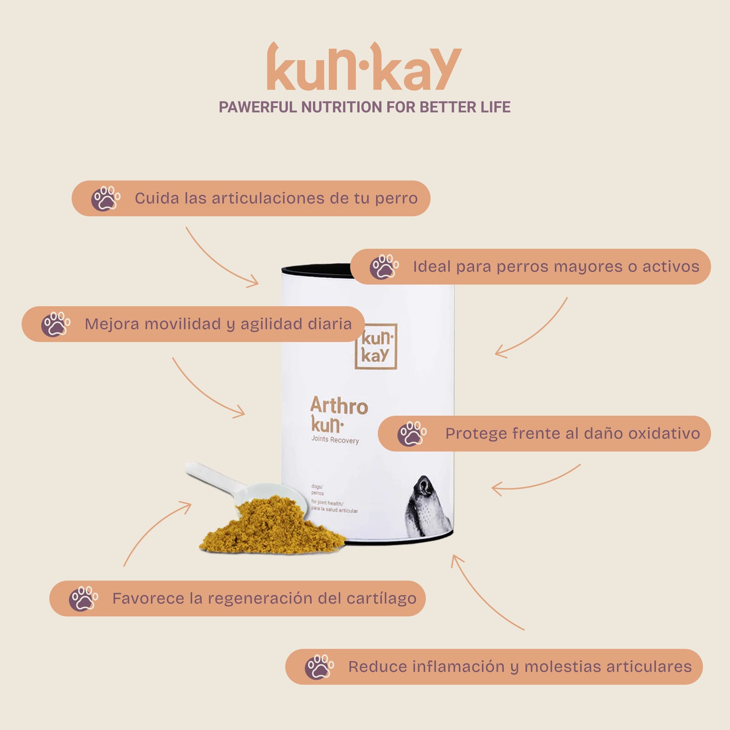 Arthrokun Perros (260 g) Suplemento para la Salud Articular