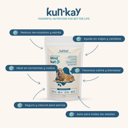 Mindkun Hunde (270 g) Nahrungsergänzungsmittel gegen Stress und Angst