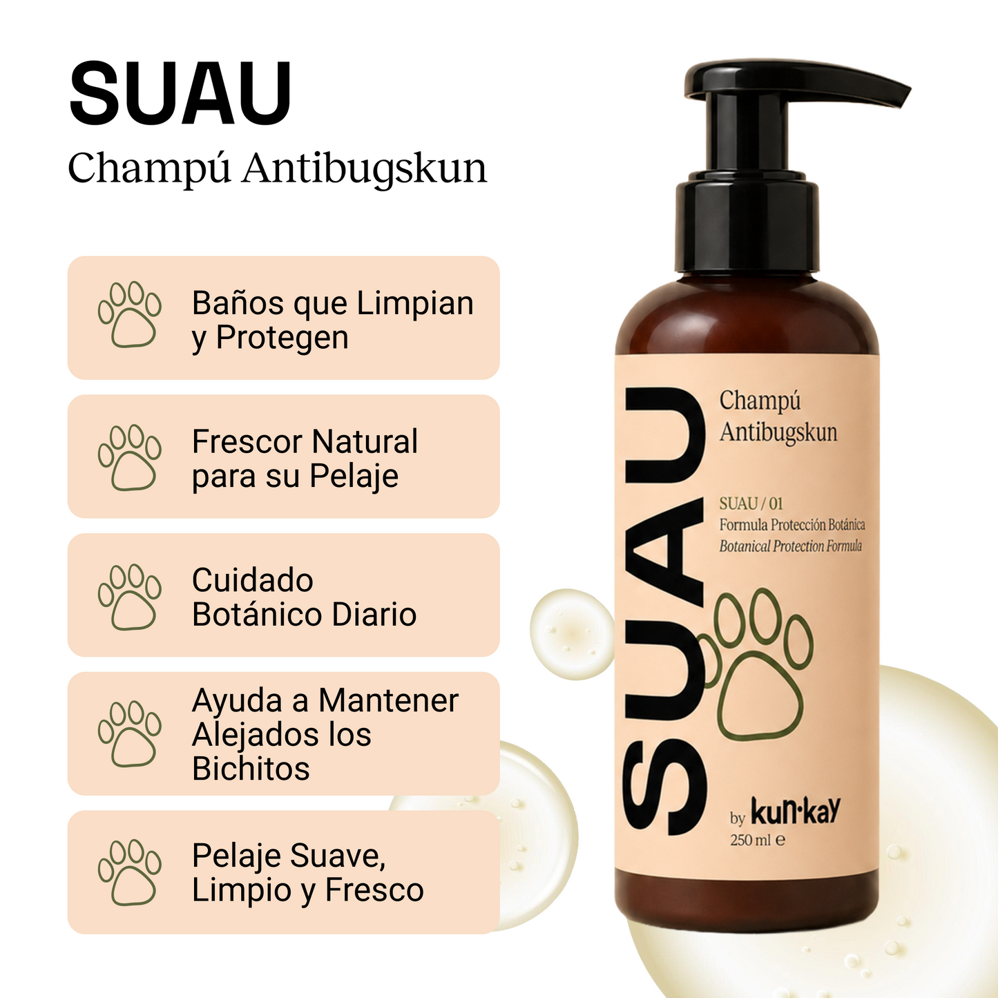 Antibugskun (Honden - 250 ml) Natuurlijke externe antiparasitaire lotion