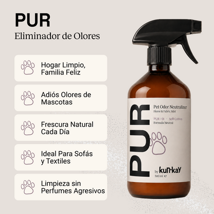 PUR - Eliminador de Olores para Mascotas, Hogar y Textiles 500 ml