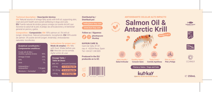 Aceite de salmón y  Antarctic krill