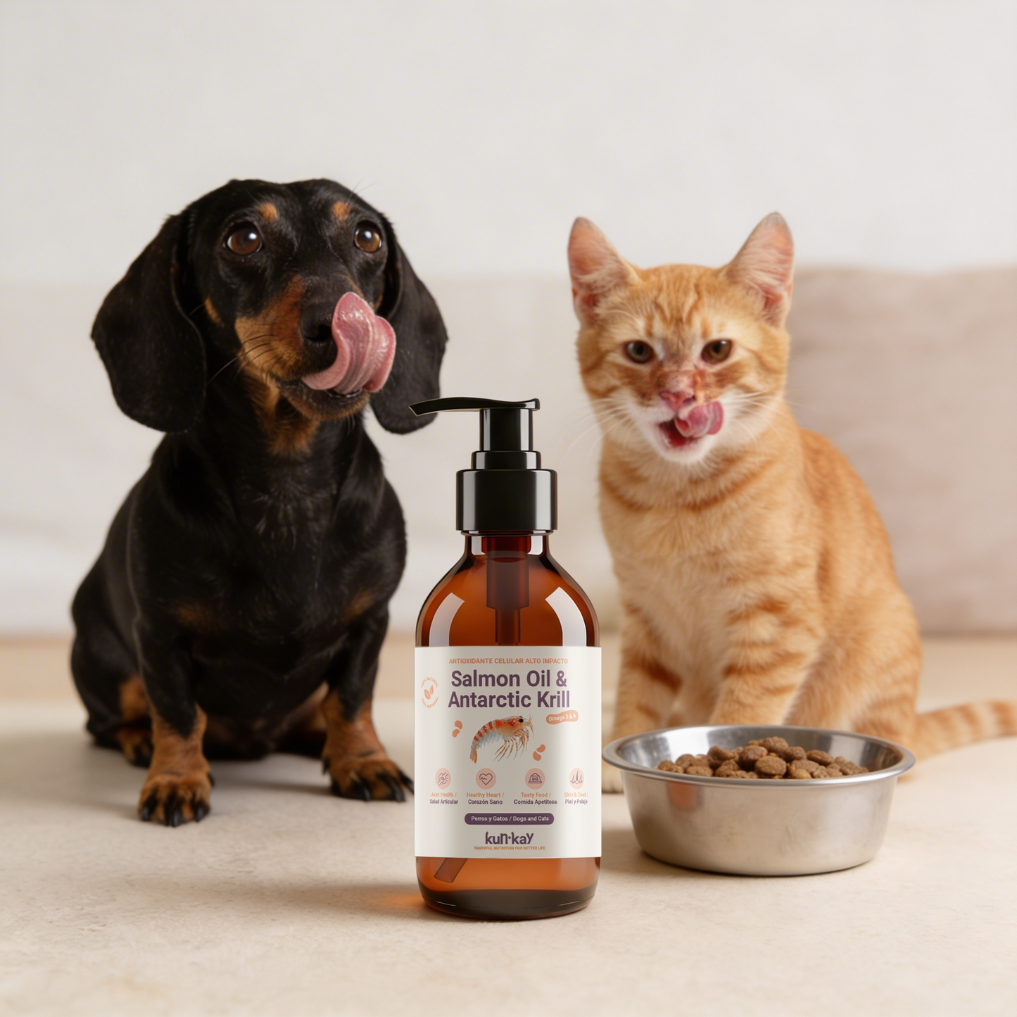 Aceite de salmón y  Antarctic krill