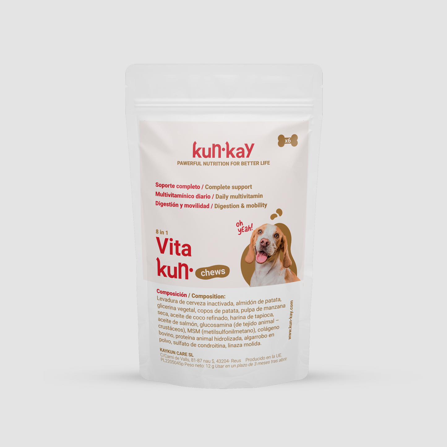 Vitakun MINI Chews Chiens - Supplément nutritionnel avec Vitamines et Chondroprotecteurs