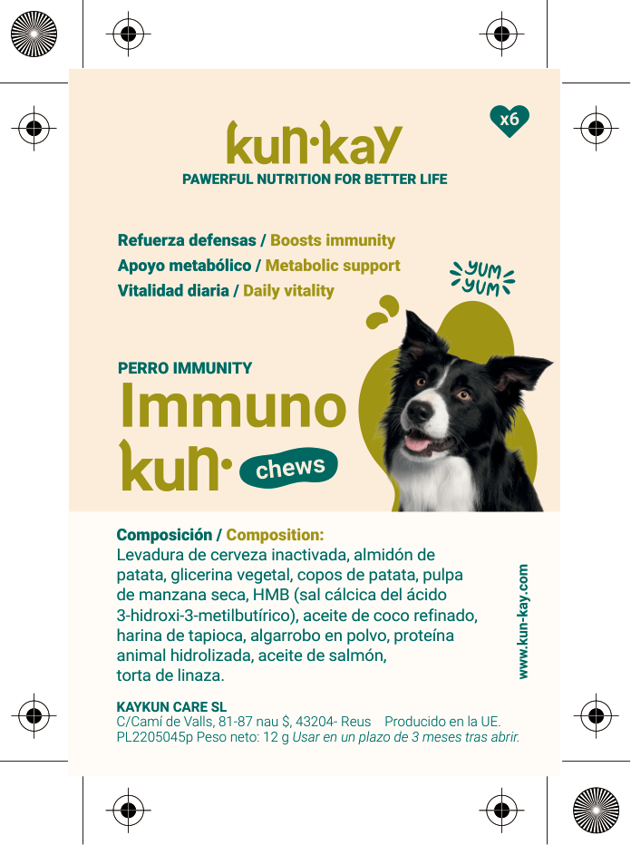 Immunokun Chews Gossos - Suplement per Millorar la Resposta Immunitària