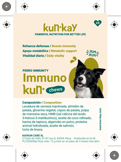 Immunokun Chews Gossos - Suplement per Millorar la Resposta Immunitària
