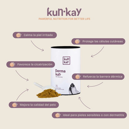 Dermakun Perros (260 g) Suplemento para cuidar la Piel y Pelo