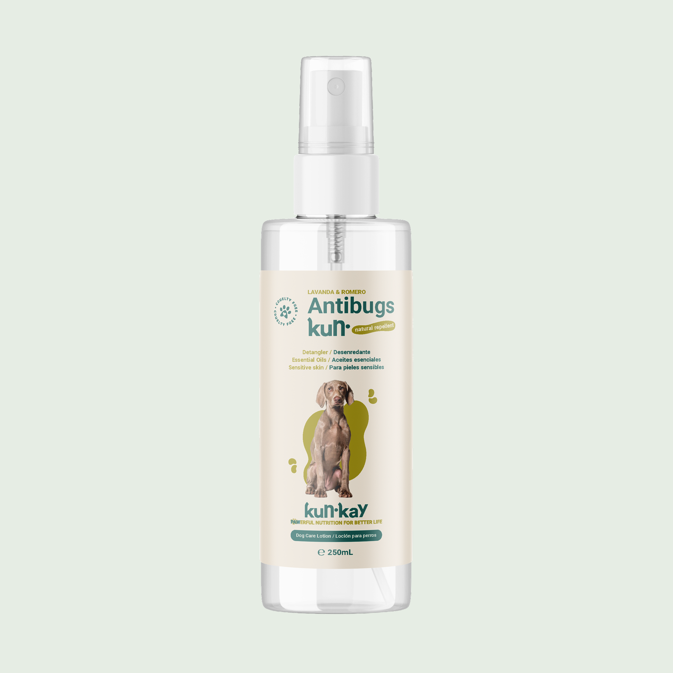 Antibugskun (Honden - 250 ml) Natuurlijke externe antiparasitaire lotion