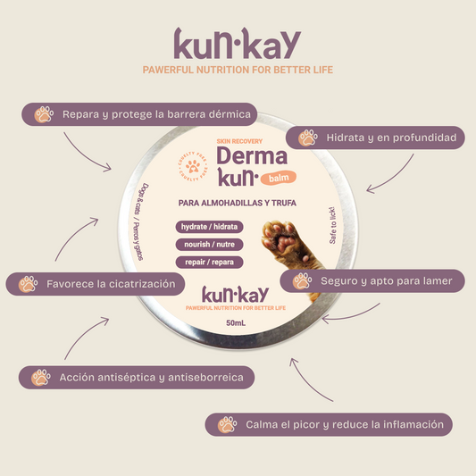 Dermakun balm (Perros y gatos - 50 ml) Bálsamo natural para almohadillas y trufa