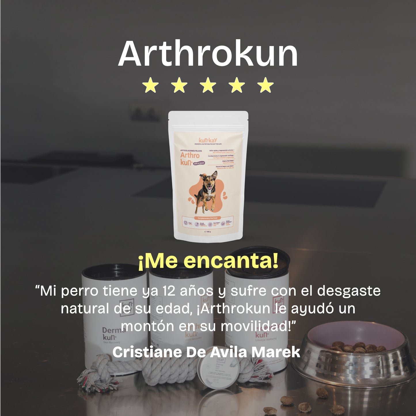 Arthrokun Hunde (150 g) Nahrungsergänzungsmittel für Gelenkgesundheit