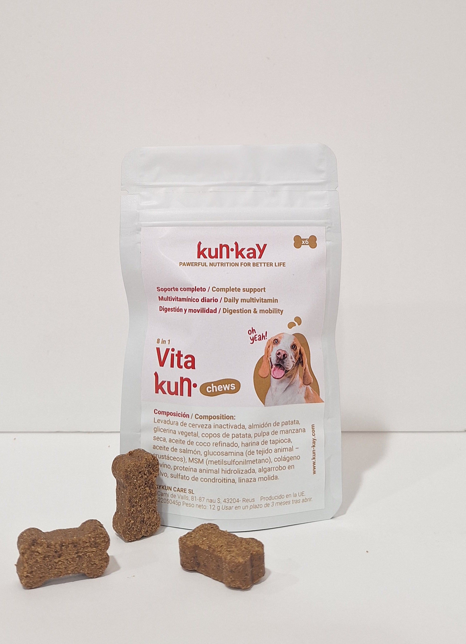 Vitakun MINI Chews Perros - Suplemento nutricional con Vitaminas y Condroprotectores