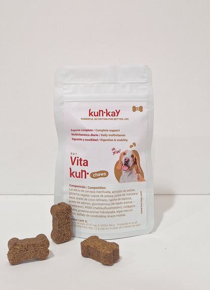 Vitakun MINI Chews Perros - Suplemento nutricional con Vitaminas y Condroprotectores