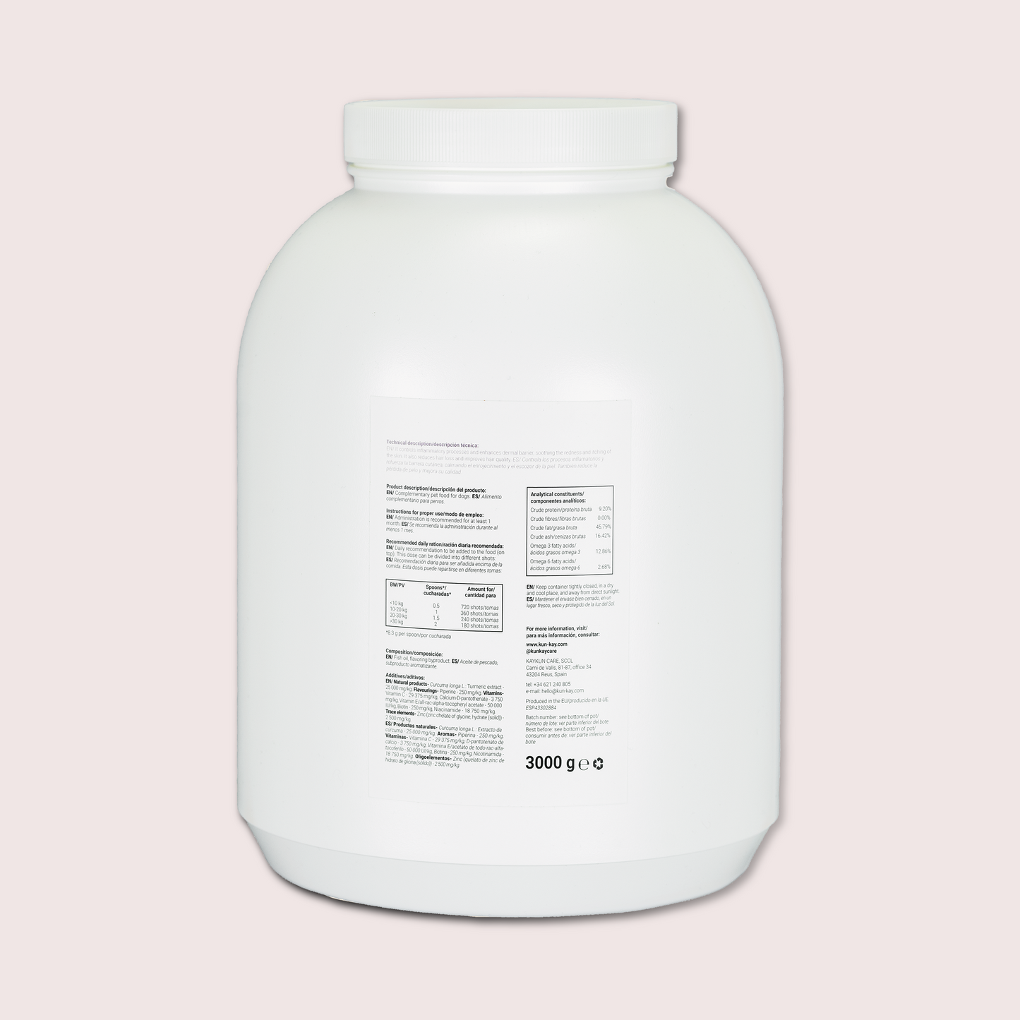 Dermakun WOW Perros (3 kg) Suplemento para piel y pelo