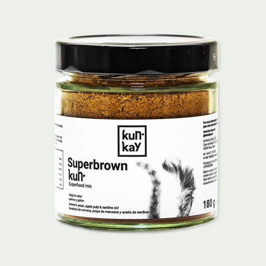 Superbrownkun (Perros y Gatos - 180 g) Suplemento natural para una dieta completa y equilibrada