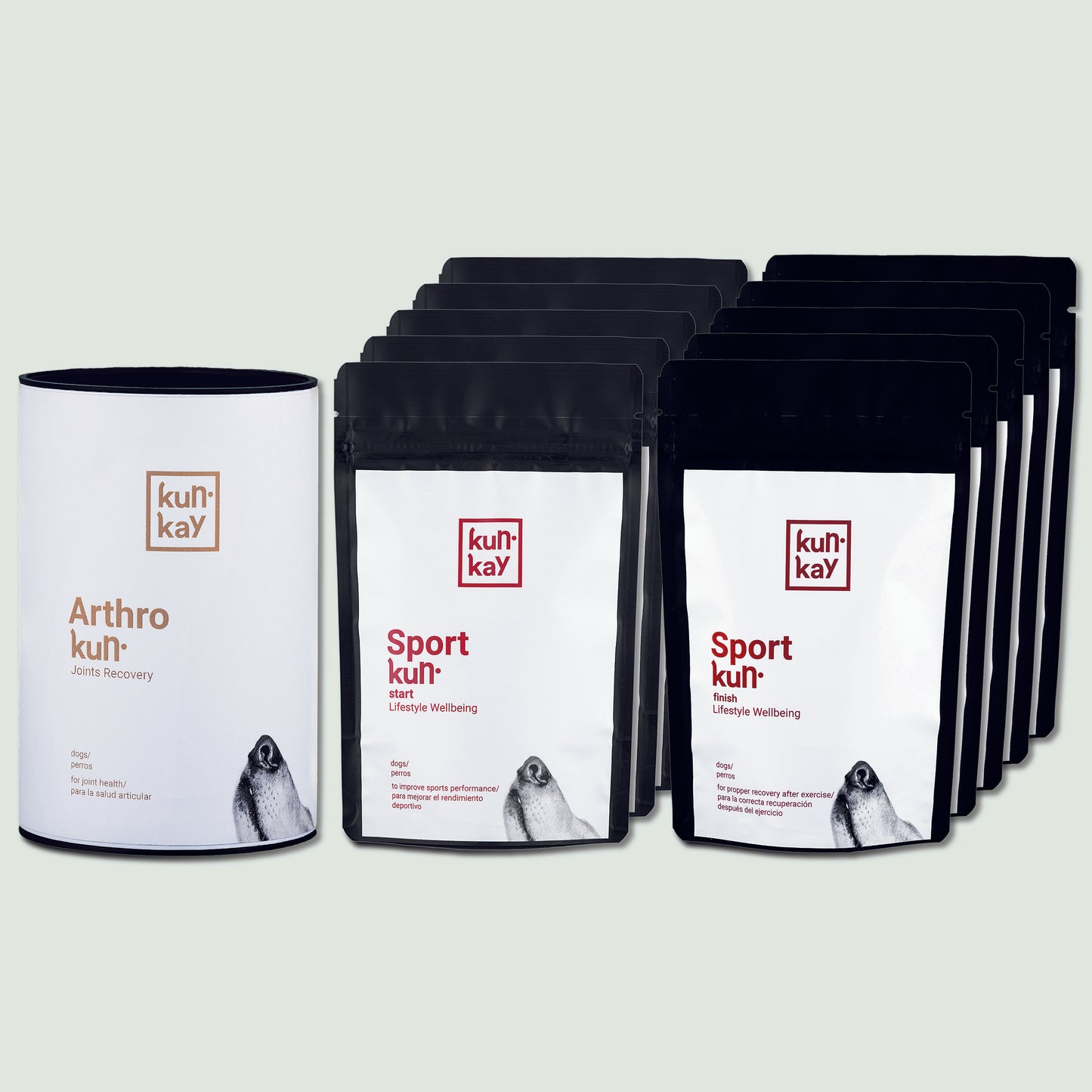 Pack de suplementos naturales para la actividad física de perros