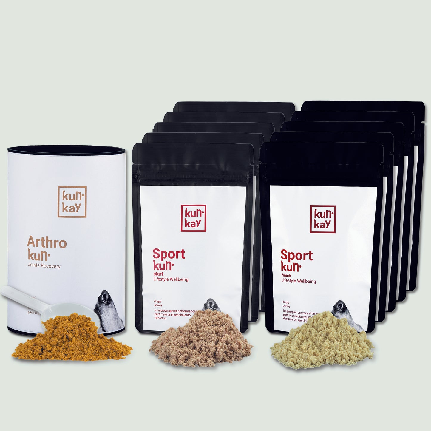 Pack de suplementos naturales para la actividad física de perros