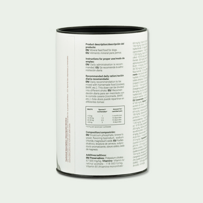 Suplemento natural con vitaminas y minerales para perros